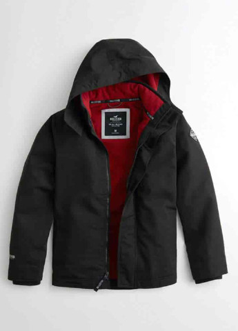 Чорна демісезонна куртка Hollister