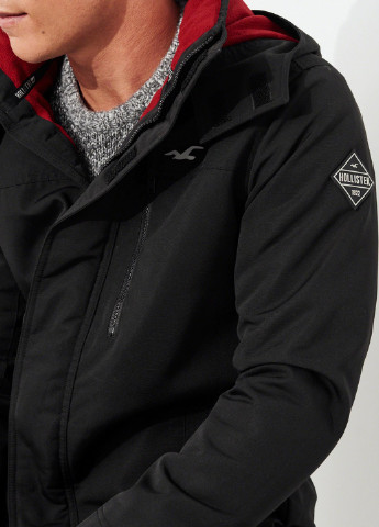 Чорна демісезонна куртка Hollister