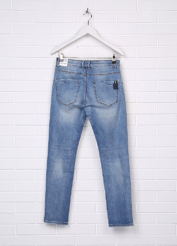 Голубые летние зауженные джинсы Y-TWO