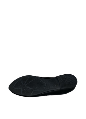 Жіночі балетки Marinety | чорні однотонні лаковані, тиснення натуральна шкіра (294942107)