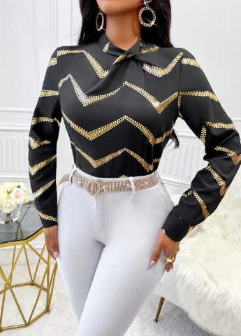 Чёрная блуза SHEIN