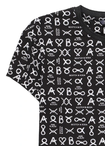Черная летняя футболка Scotch & Soda