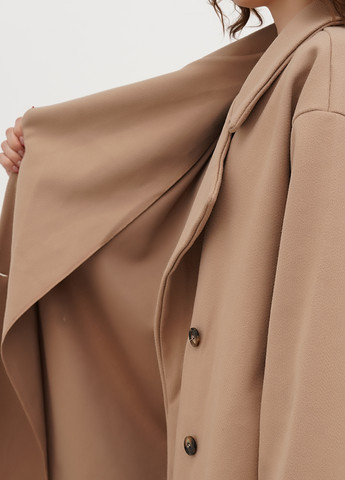 Темно-бежевое демисезонное Пальто двубортное Boohoo