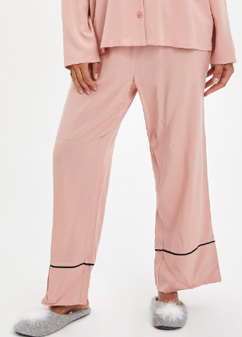 Розовая всесезон пижама рубашка + брюки DeFacto