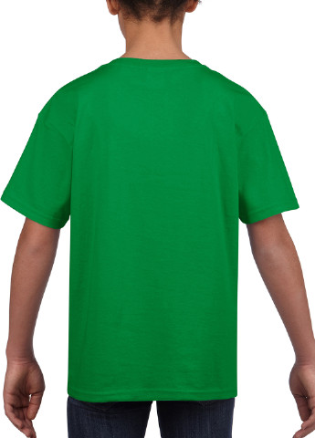 Зеленая летняя футболка с коротким рукавом Gildan