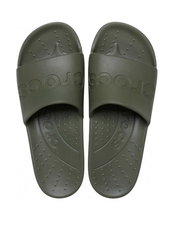 Хаки пляжные, домашние, кэжуал шлепанцы Crocs