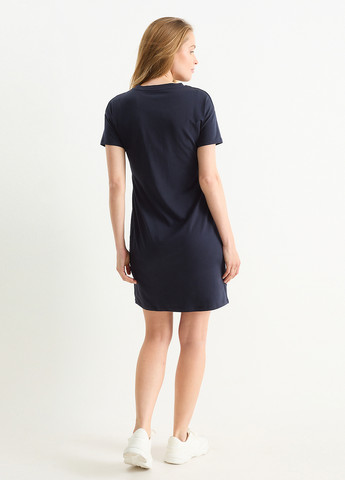 Темно-синя кежуал сукня для вагітних сукня-футболка, а-силует C&A однотонна