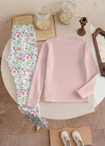 Комбінована всесезон піжама (лонгслів, легінси) лонгслів + легінси SHEIN