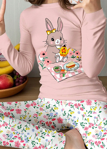 Комбінована всесезон піжама (лонгслів, легінси) лонгслів + легінси SHEIN