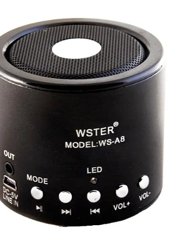 Колонка портативна WS-A8 3Вт USB, SD, FM радіо, Bluetooth чорна (lp-73070) XPRO (253495443)