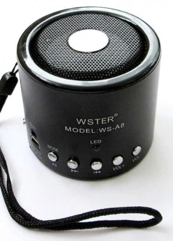 Колонка портативна WS-A8 3Вт USB, SD, FM радіо, Bluetooth чорна (lp-73070) XPRO (253495443)