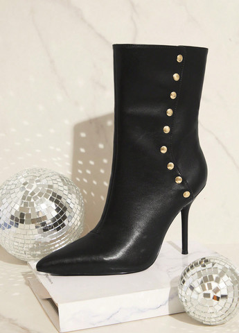 Черные демисезонная ботильоны SHEIN