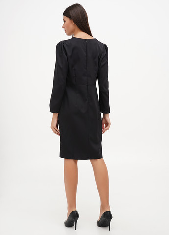 Чорна кежуал, ділова сукня футляр GENEVIE однотонна