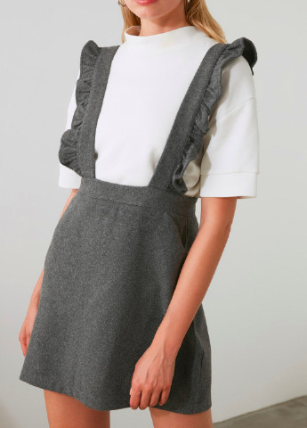 Темно-сіра кежуал сукня AMORI однотонна