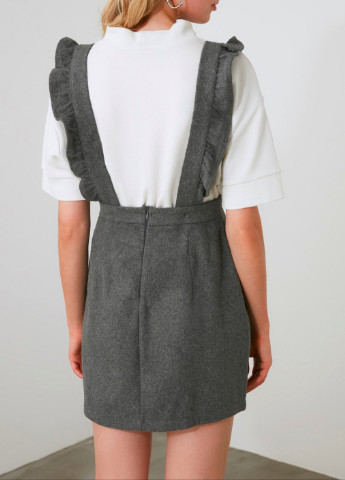 Темно-сіра кежуал сукня AMORI однотонна