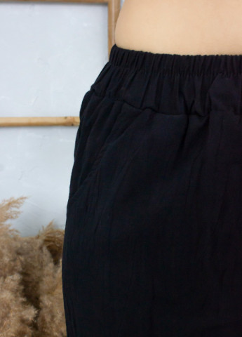 Черные кэжуал летние укороченные брюки JEANSclub