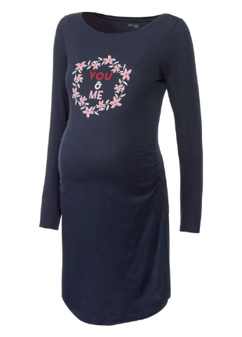 Темно-синее домашнее платье для беременных Esmara с надписью