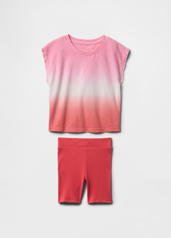 Рожевий літній комплект (футболка, шорти) Gap