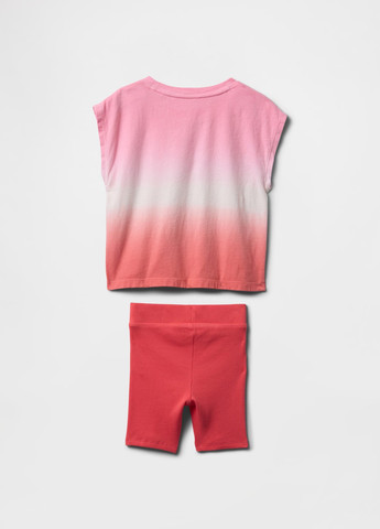 Рожевий літній комплект (футболка, шорти) Gap