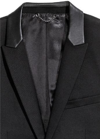 Пиджак H&M однотонный чёрный деловой