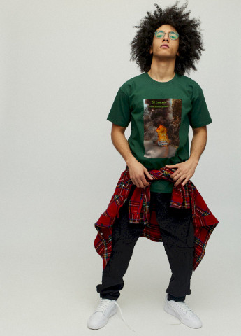 Темно-зелена футболка чоловіча YAPPI