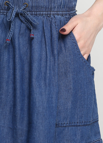 Синяя джинсовая однотонная юбка Colours клешированная