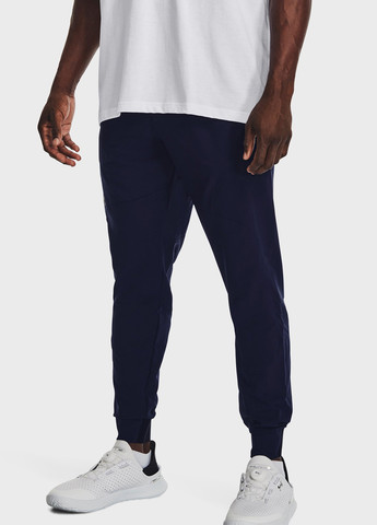 Темно-синие спортивные демисезонные джоггеры брюки Under Armour