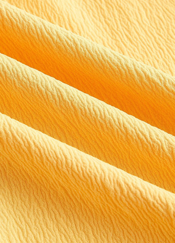 Желтое кэжуал платье клеш, с открытыми плечами SHEIN однотонное