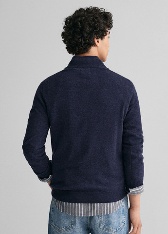 Темно-синий зимний свитер Gant