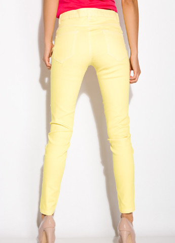 Лимонные демисезонные слим джинсы Time of Style