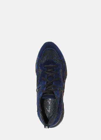 Комбіновані осінні кросівки rl5378 синій-чорний Luce di luna
