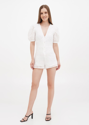 Комбінезон H&M комбінезон-шорти однотонний білий кежуал бавовна