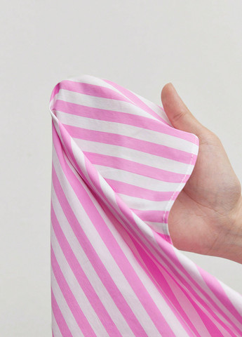 Розовая кэжуал рубашка в полоску SHEIN