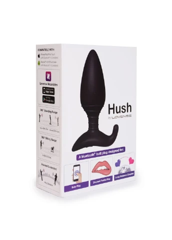 Анальная смарт вибропробка Hush, размер L Lovense (254973553)
