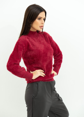 Бордовий зимовий светр жіночий ISSA PLUS WN20-376