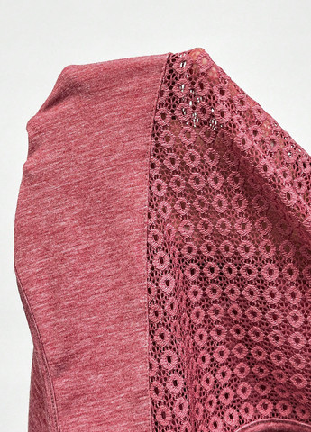 Светло-вишневое кэжуал платье в стиле ампир SHEIN меланжевое