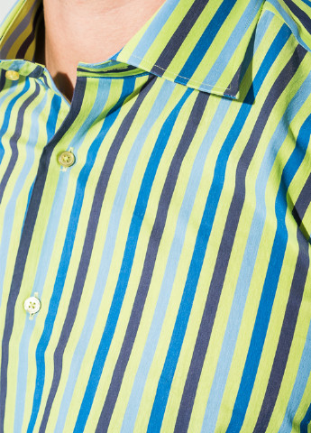 Зеленая кэжуал рубашка в полоску Piatti с длинным рукавом