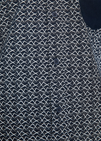 Индиго кэжуал рубашка с абстрактным узором KOTON