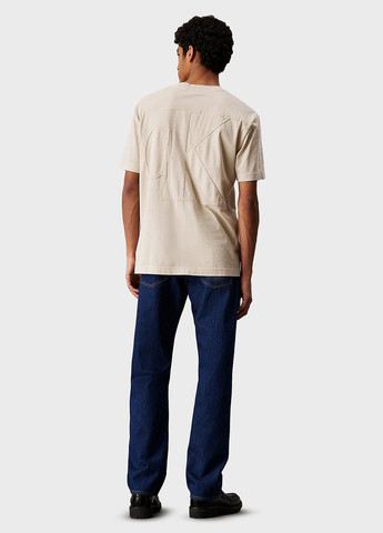 Светло-бежевая футболка Calvin Klein Jeans