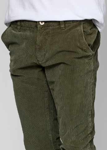 Зеленые кэжуал демисезонные со средней талией брюки OVS