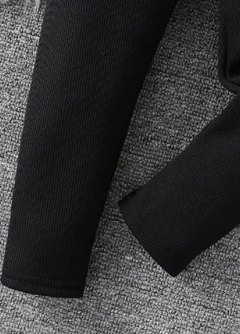 Черные зимние леггинсы SHEIN
