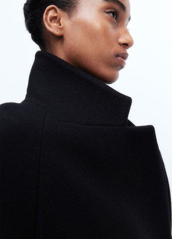 Чорне демісезонне Пальто однобортне H&M