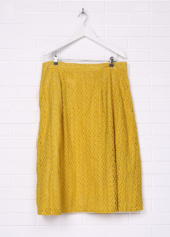 Желтая кэжуал однотонная юбка Bodenschatz миди