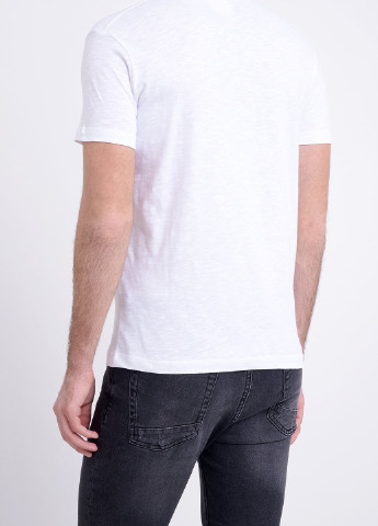 Белая бирюзовая футболка с графичным принтом Dsquared2