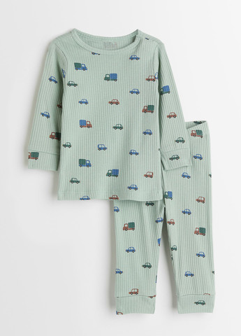 М'ятний демісезонний костюм (лонгслів, штани) H&M