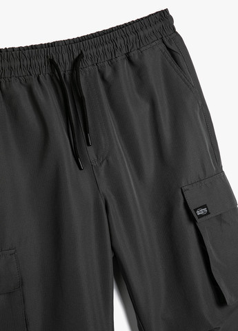 Черные спортивные демисезонные карго брюки KOTON