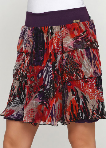 Фиолетовая кэжуал с абстрактным узором юбка Dept