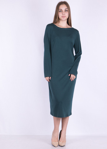 Темно-зелена кежуал сукня а-силует Time of Style однотонна