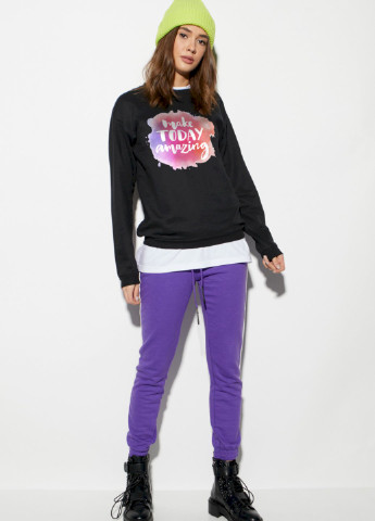 Чорний світшот basic YAPPI (201487871)