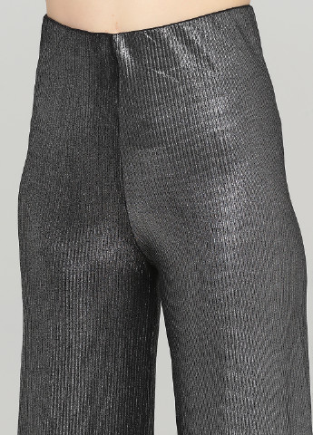 Серебряные кэжуал демисезонные клеш брюки Bebe Plus